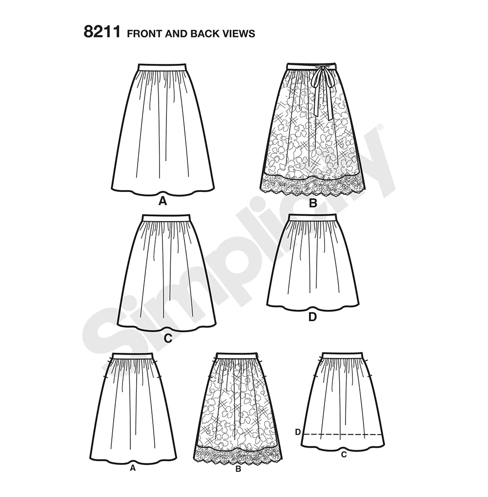 Simplicity Sewing Pattern Misses' Dirndl Skirts in Three Lengths 5 Simplicity Sewing Pattern Misses' Dirndl Skirts in Three Lengths