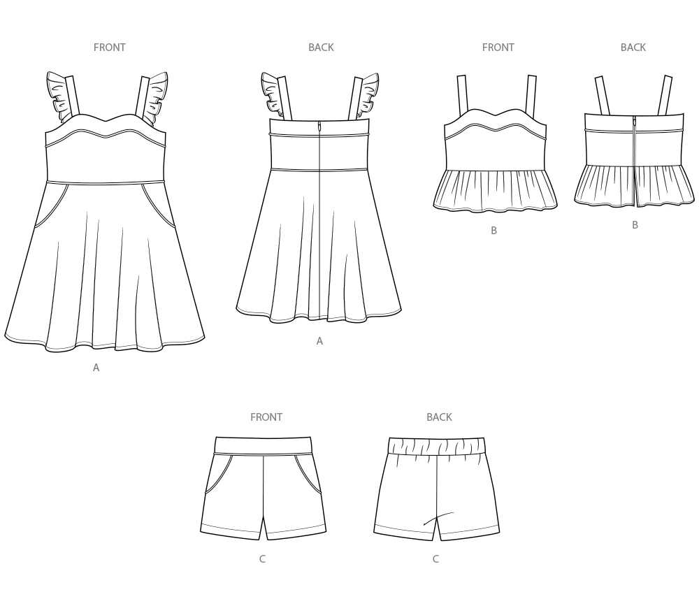 Simplicity Sewing Pattern Toddlers' Dress, Top and Shorts 8 Simplicity Sewing Pattern Toddlers' Dress, Top and Shorts