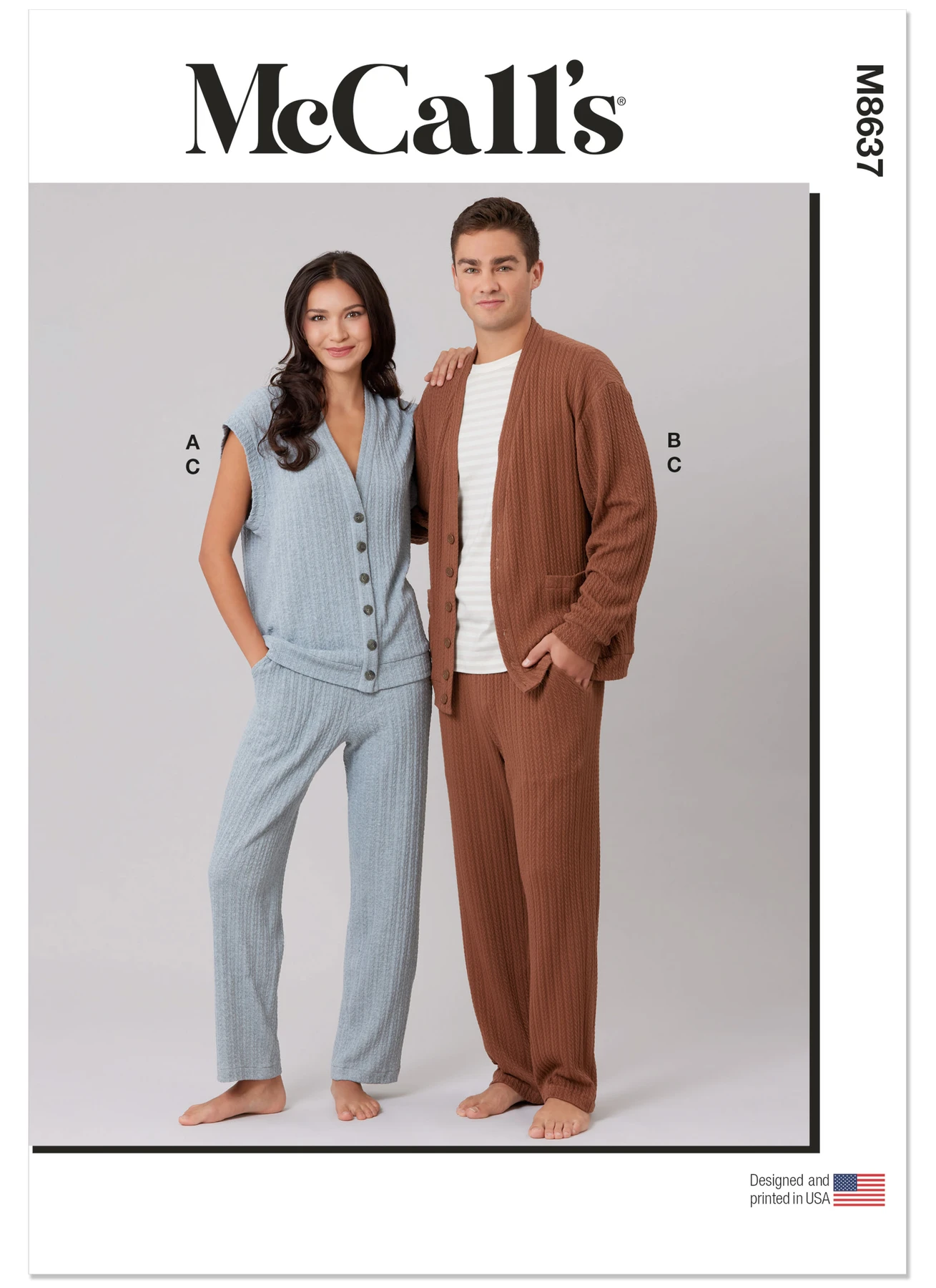 McCall's Sewing Pattern Unisex Knit Vest, Cardigan and Pants (PDF) 1 McCall's Sewing Pattern Unisex Knit Vest, Cardigan and Pants (PDF)