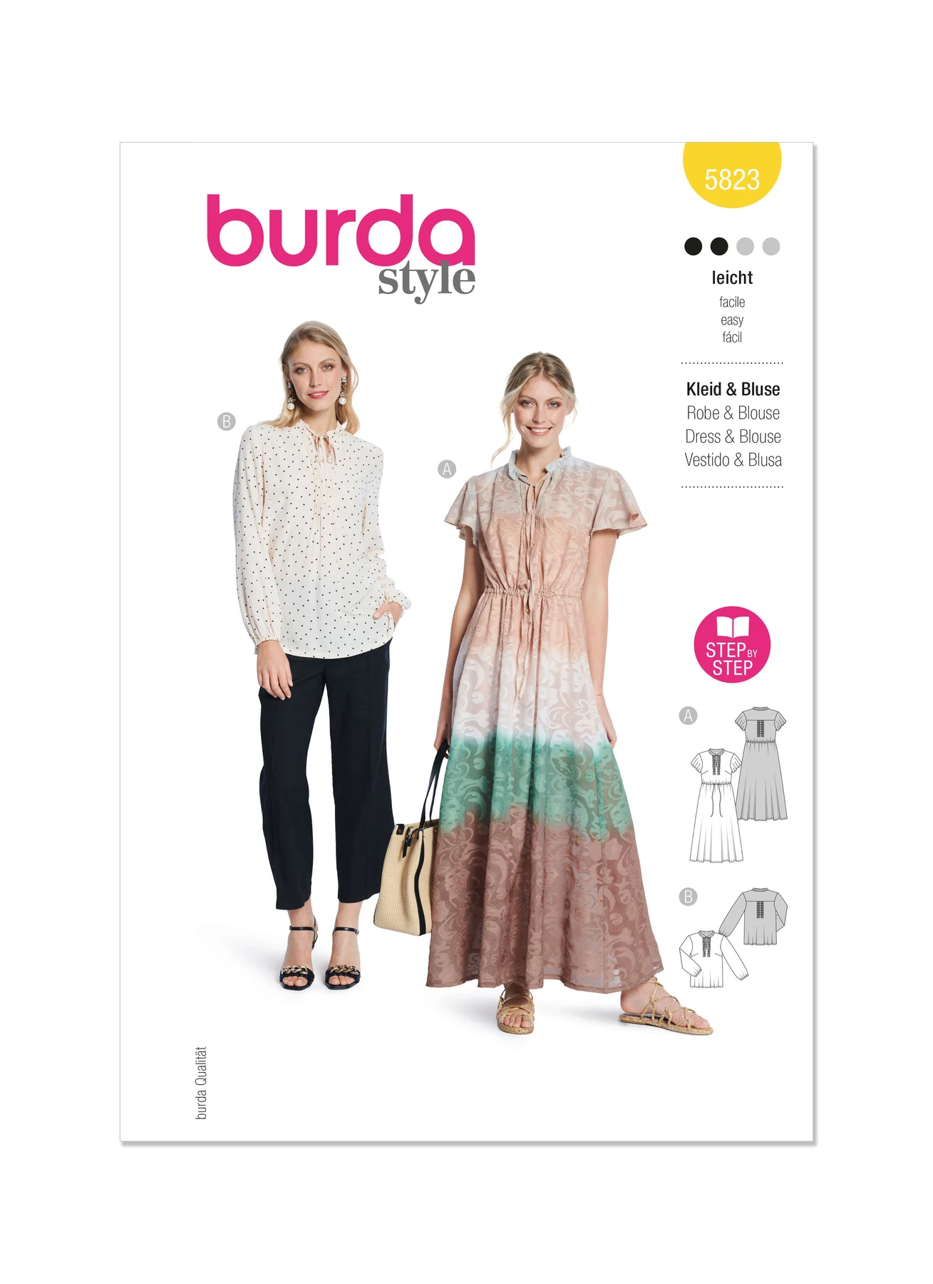 Burda Style Sewing Pattern 5823 Misses' Dress & Blouse 1 Burda Style Sewing Pattern 5823 Misses' Dress & Blouse