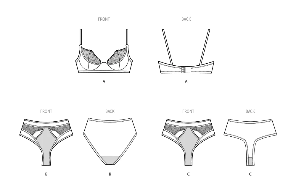 Simplicity Sewing Pattern Misses' and Women's Bra, Panty and Thong by Madalynne Intimates (PDF) 7 Simplicity Sewing Pattern Misses' and Women's Bra, Panty and Thong by Madalynne Intimates (PDF)