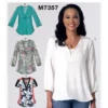 McCall's Sewing Pattern Misses' Banded Tops with Yoke 4 McCall's Sewing Pattern Misses' Banded Tops with Yoke