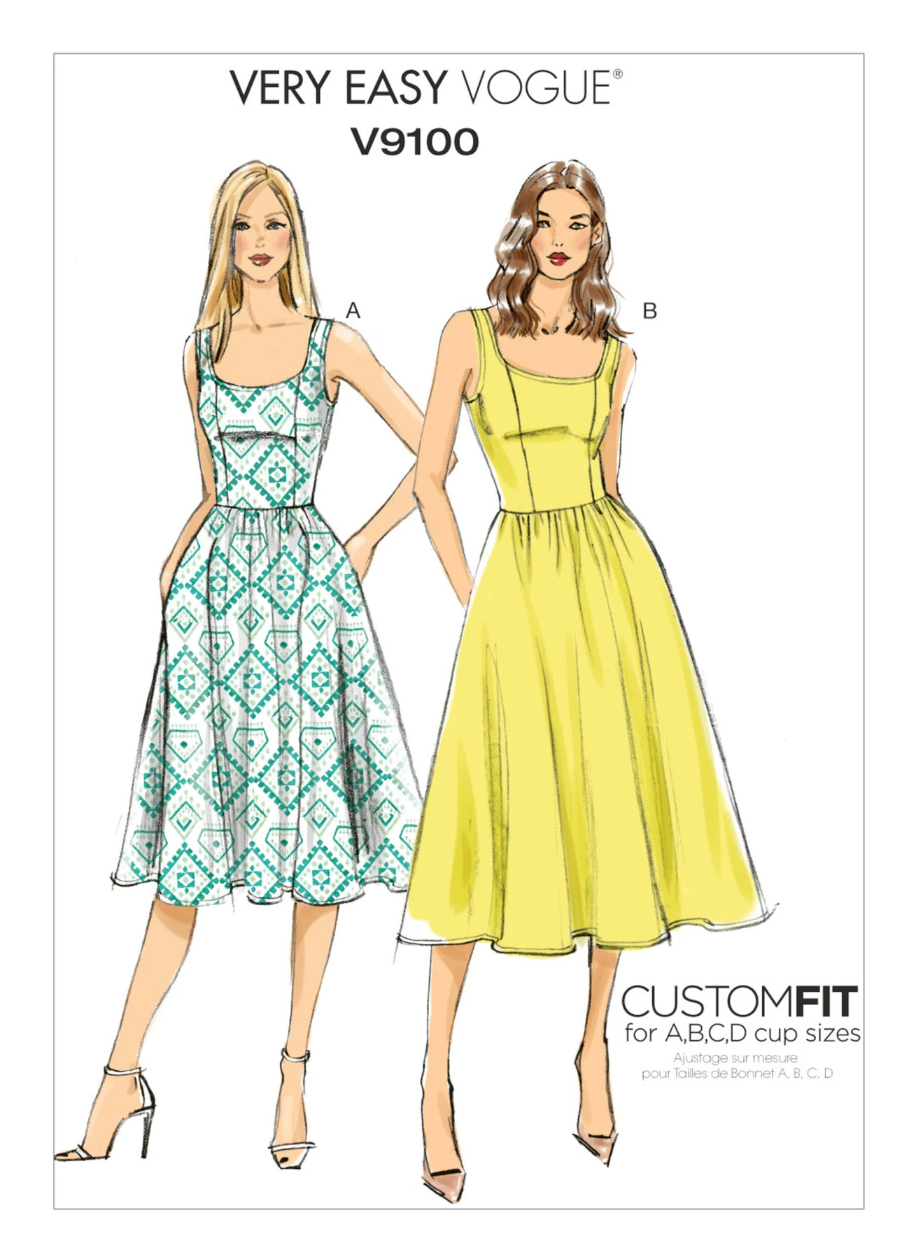 Vogue Patterns Misses' Sleeveless Gathered-Waist Dresses 1 Vogue Patterns Misses' Sleeveless Gathered-Waist Dresses