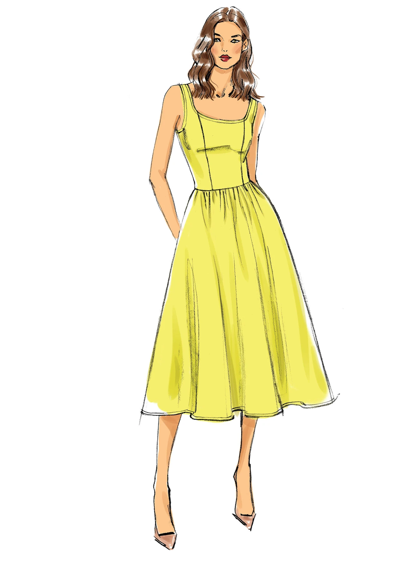 Vogue Patterns Misses' Sleeveless Gathered-Waist Dresses 11 Vogue Patterns Misses' Sleeveless Gathered-Waist Dresses