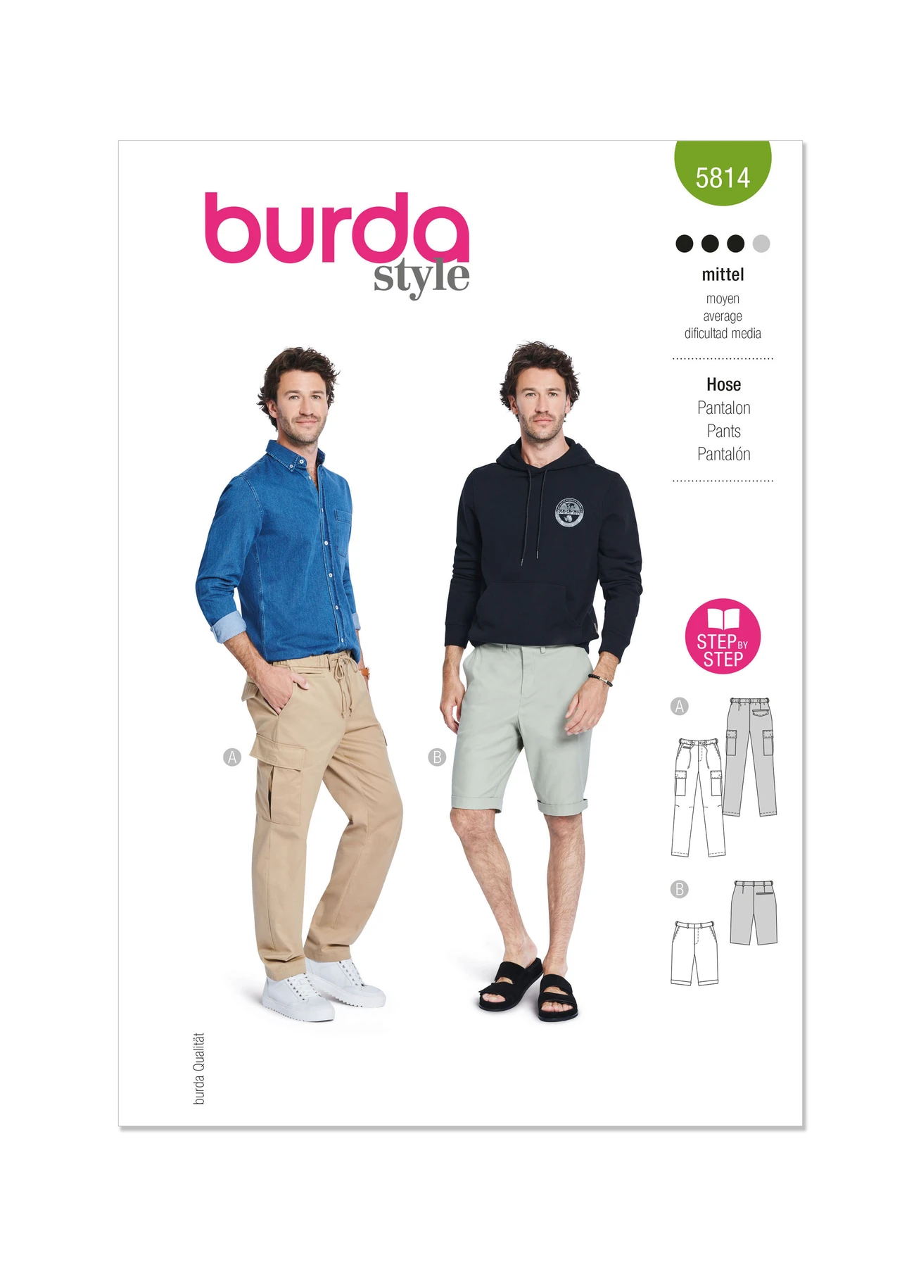 Burda Style Sewing Pattern 5814 Men's Pants