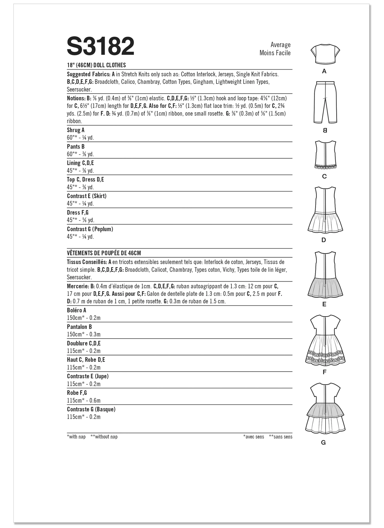 Simplicity Sewing Pattern 18" Doll Clothes 8 Simplicity Sewing Pattern 18" Doll Clothes