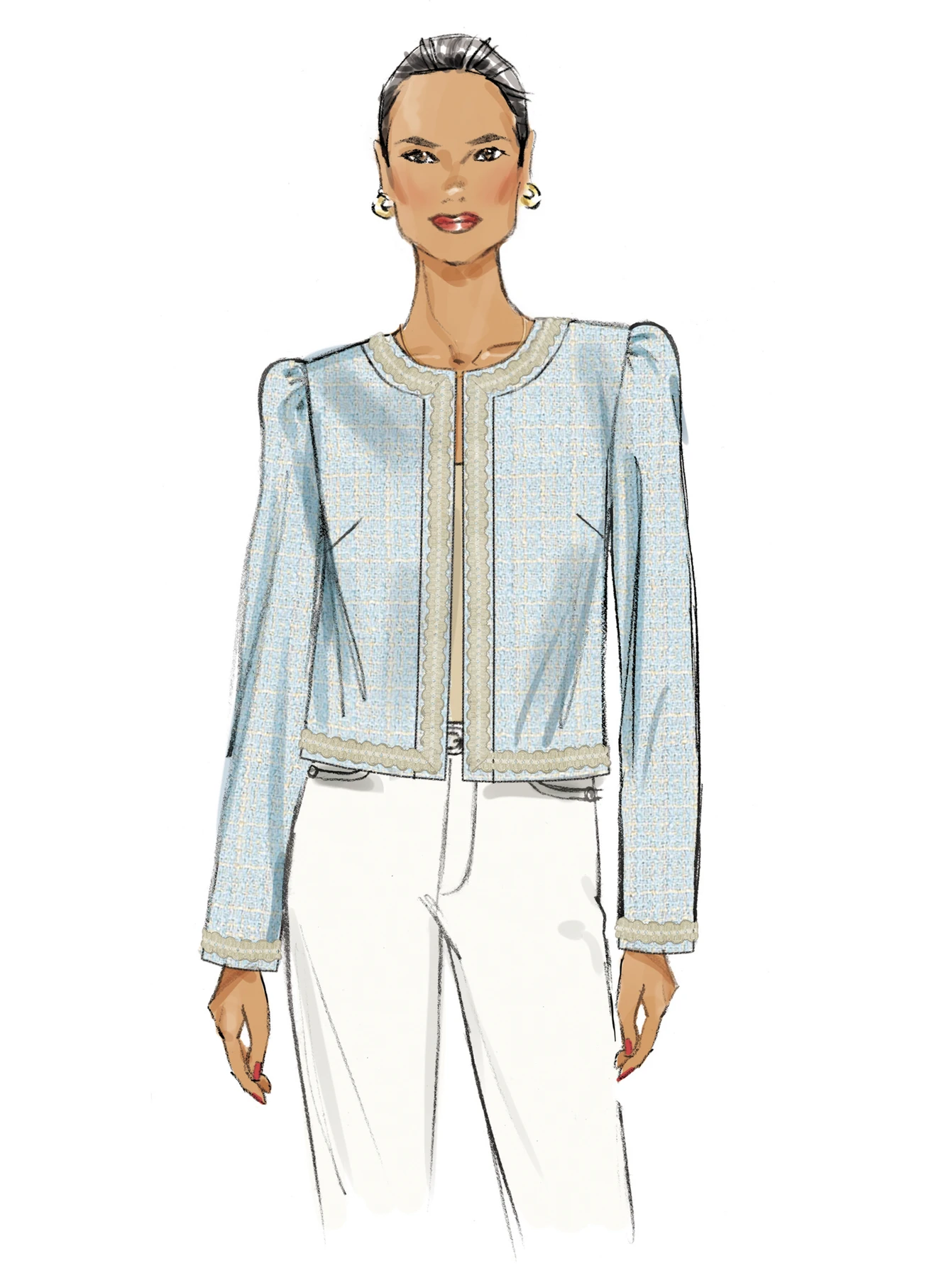 Vogue Patterns Misses' Jacket with Neckline and Pocket Variation (PDF) 3 Vogue Patterns Misses' Jacket with Neckline and Pocket Variation (PDF)