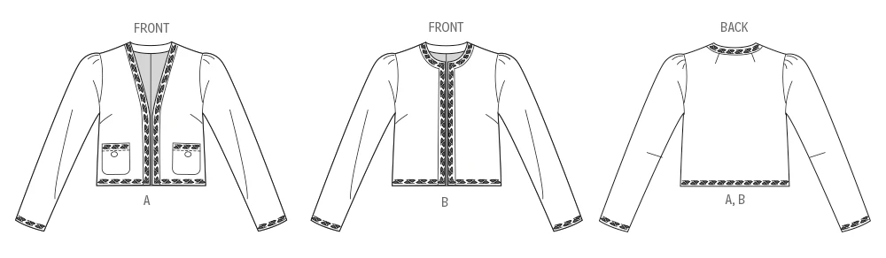 Vogue Patterns Misses' Jacket with Neckline and Pocket Variation (PDF) 7 Vogue Patterns Misses' Jacket with Neckline and Pocket Variation (PDF)