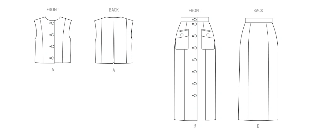 Vogue Patterns Misses' Top and Skirt 7 Vogue Patterns Misses' Top and Skirt