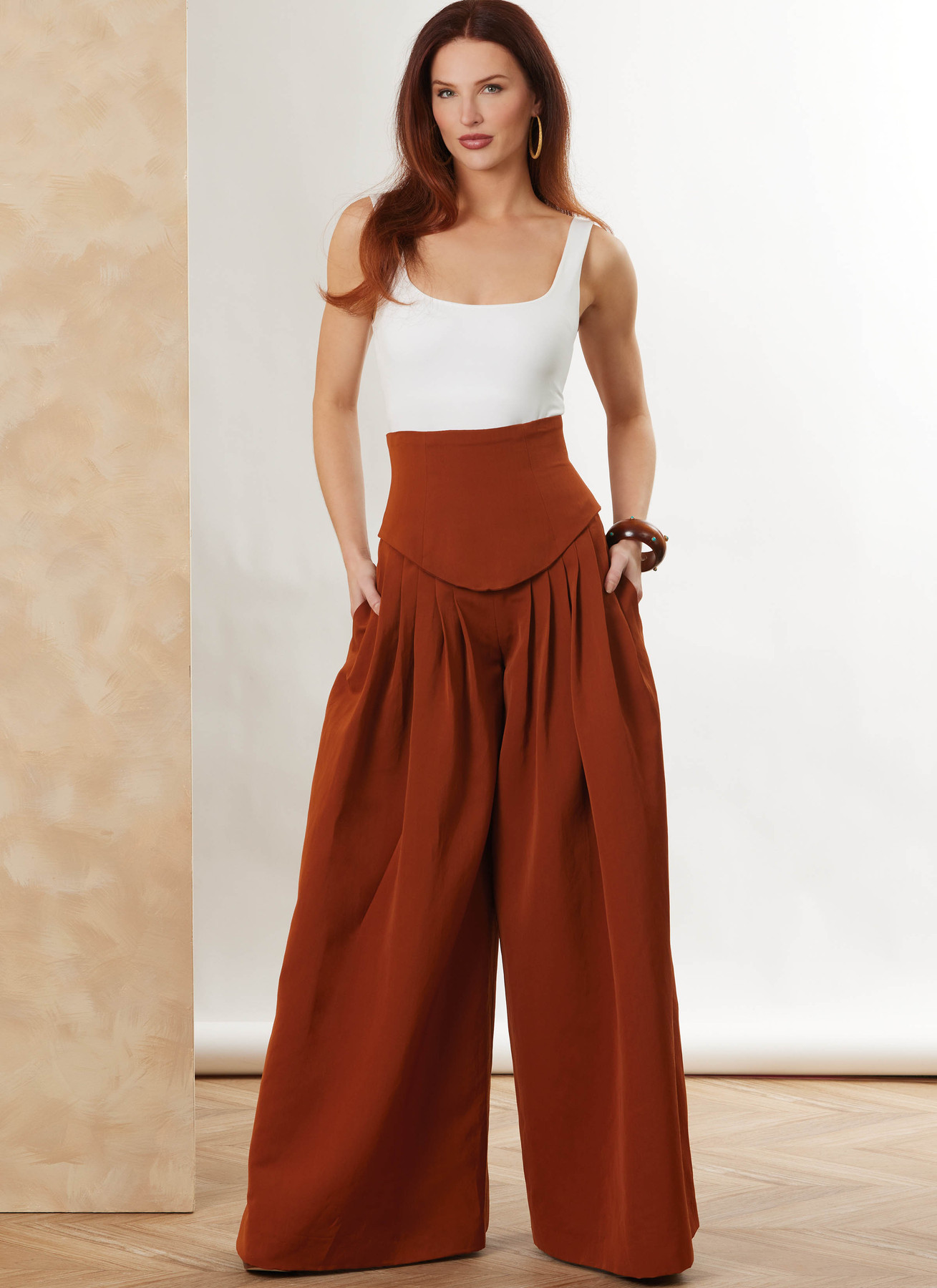 Vogue Patterns Misses' Basque Waist Pleated Pants 2 Vogue Patterns Misses' Basque Waist Pleated Pants