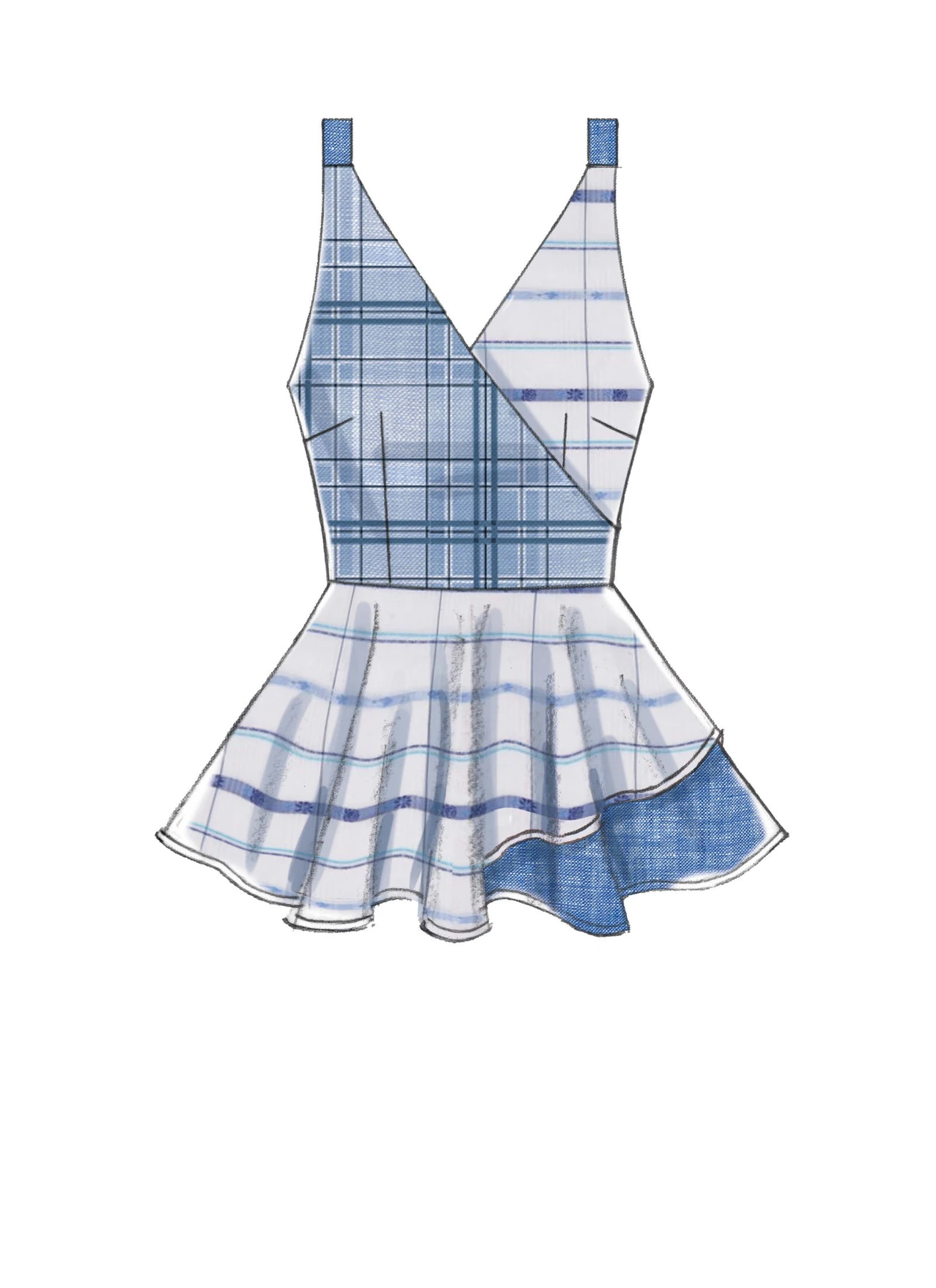 McCall's Sewing Pattern Misses' Mock-Wrap Top with Peplum and Flounce Options (PDF) 3 McCall's Sewing Pattern Misses' Mock-Wrap Top with Peplum and Flounce Options (PDF)