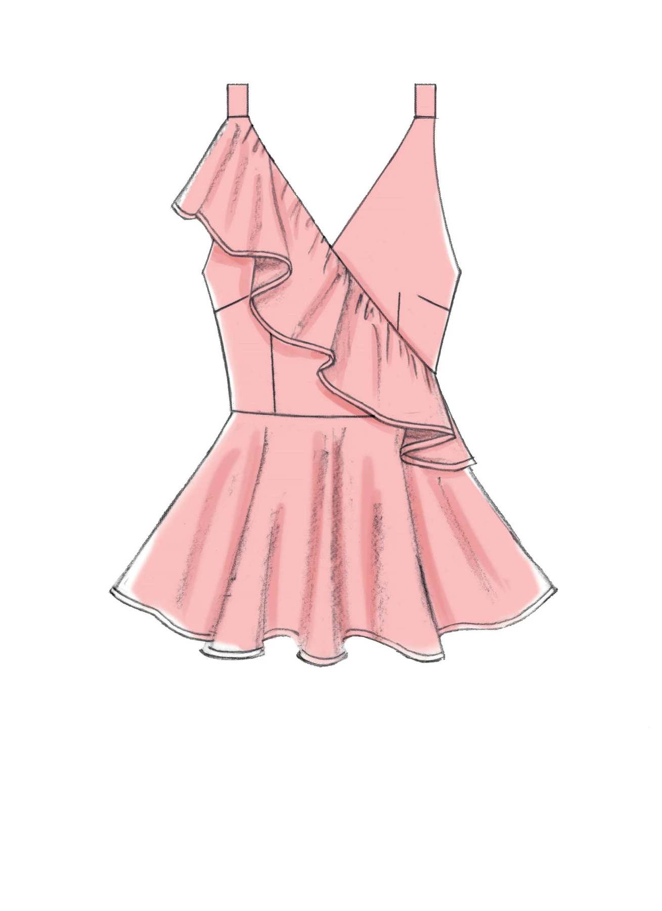 McCall's Sewing Pattern Misses' Mock-Wrap Top with Peplum and Flounce Options (PDF) 4 McCall's Sewing Pattern Misses' Mock-Wrap Top with Peplum and Flounce Options (PDF)
