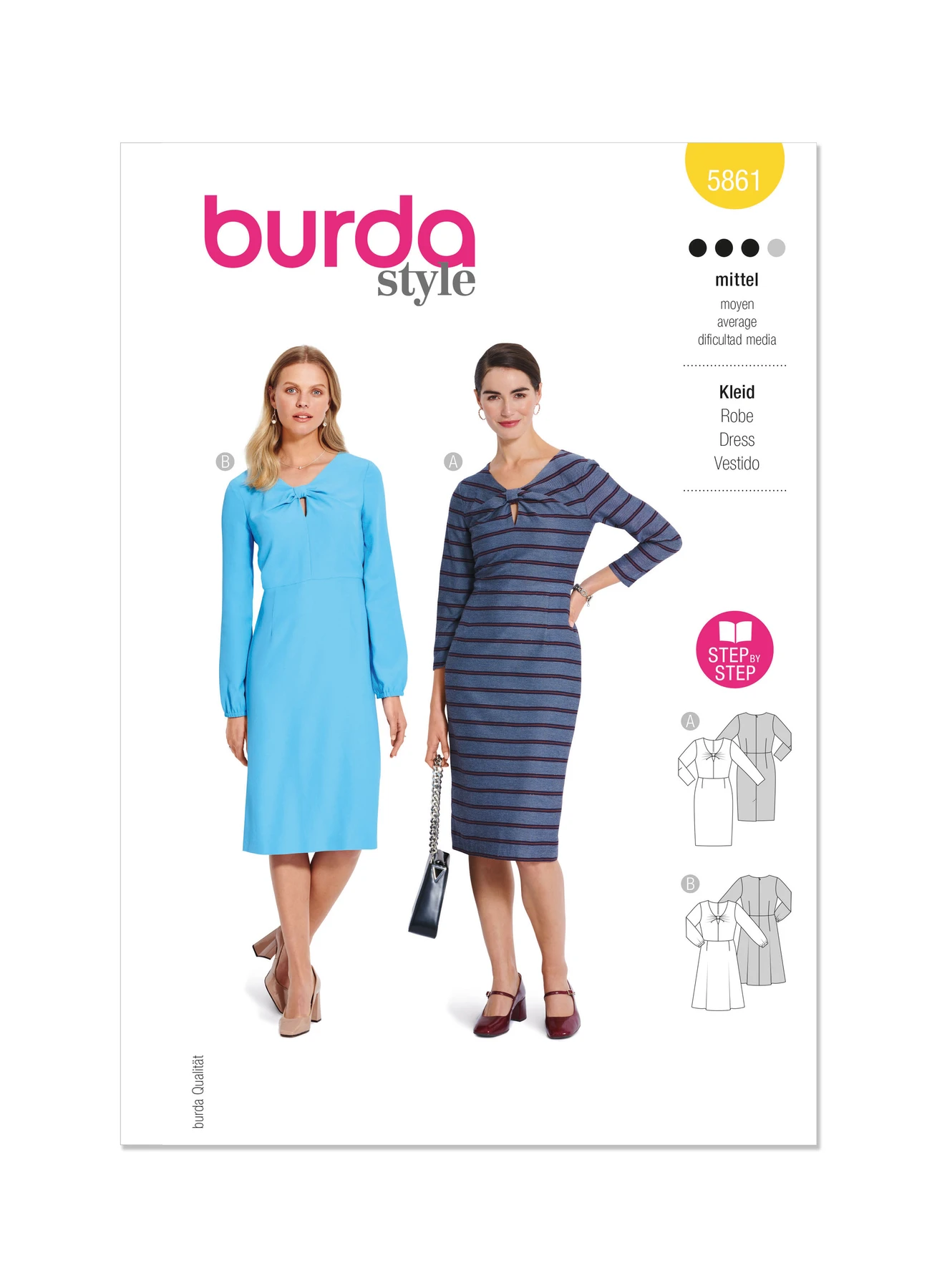 Burda Style Sewing Pattern 5861 Misses' Dress (PDF)