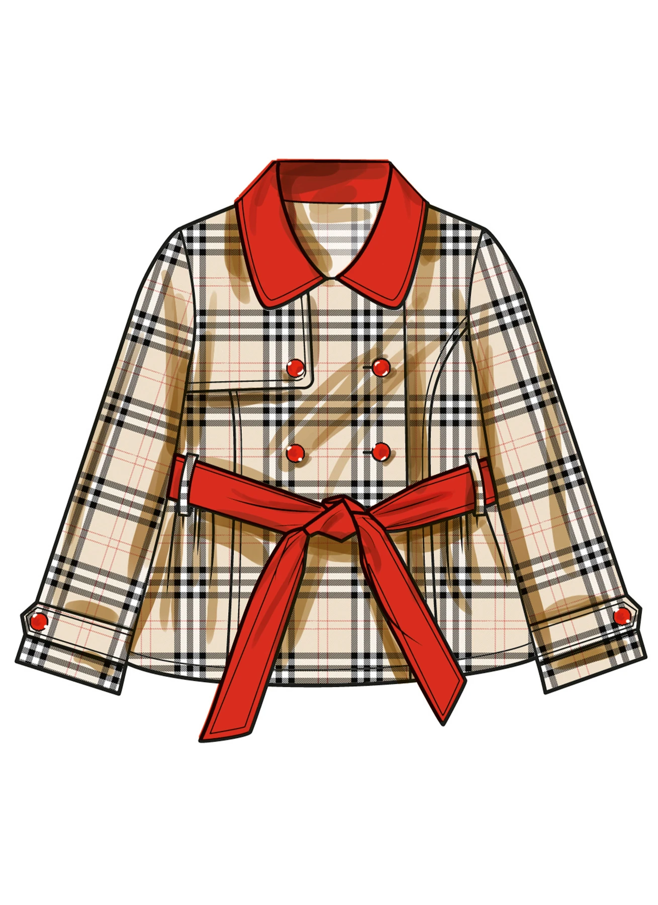 Simplicity Sewing Pattern Girls' Trench Coat in Three Lengths (PDF) 3 Simplicity Sewing Pattern Girls' Trench Coat in Three Lengths (PDF)