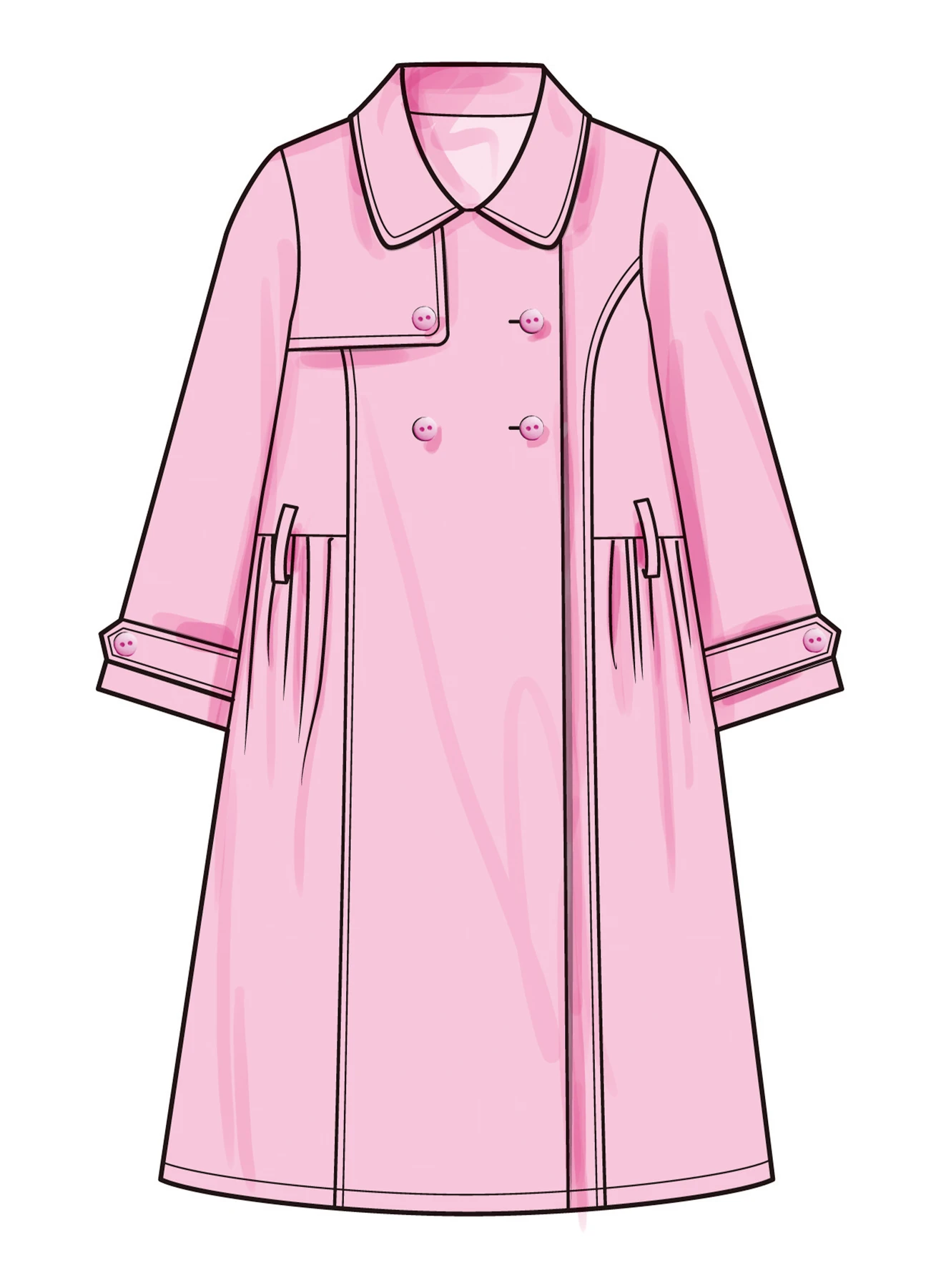 Simplicity Sewing Pattern Girls' Trench Coat in Three Lengths (PDF) 6 Simplicity Sewing Pattern Girls' Trench Coat in Three Lengths (PDF)