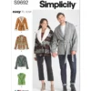 Simplicity Sewing Pattern Unisex Jacket, Vest, and Belt