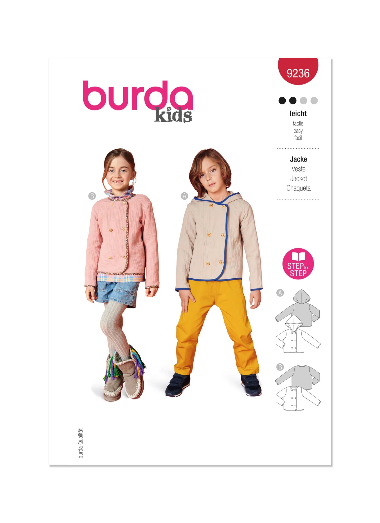 Burda Style Sewing Pattern 9236 Children's Jacket (PDF) 1 Burda Style Sewing Pattern 9236 Children's Jacket (PDF)