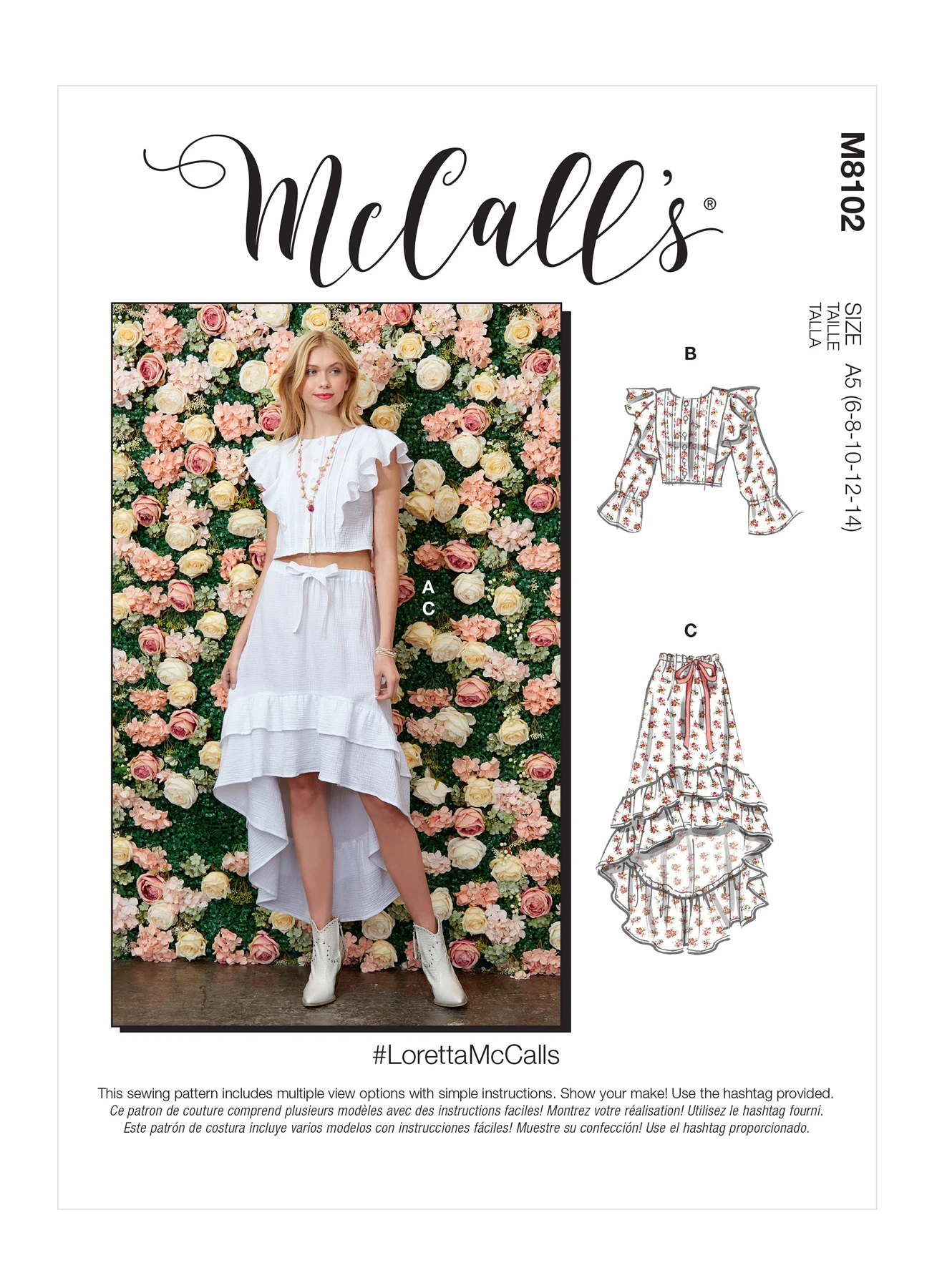 McCall's Sewing Pattern #LorettaMcCalls - Misses' Tops & Skirt (PDF) 1 McCall's Sewing Pattern #LorettaMcCalls - Misses' Tops & Skirt (PDF)