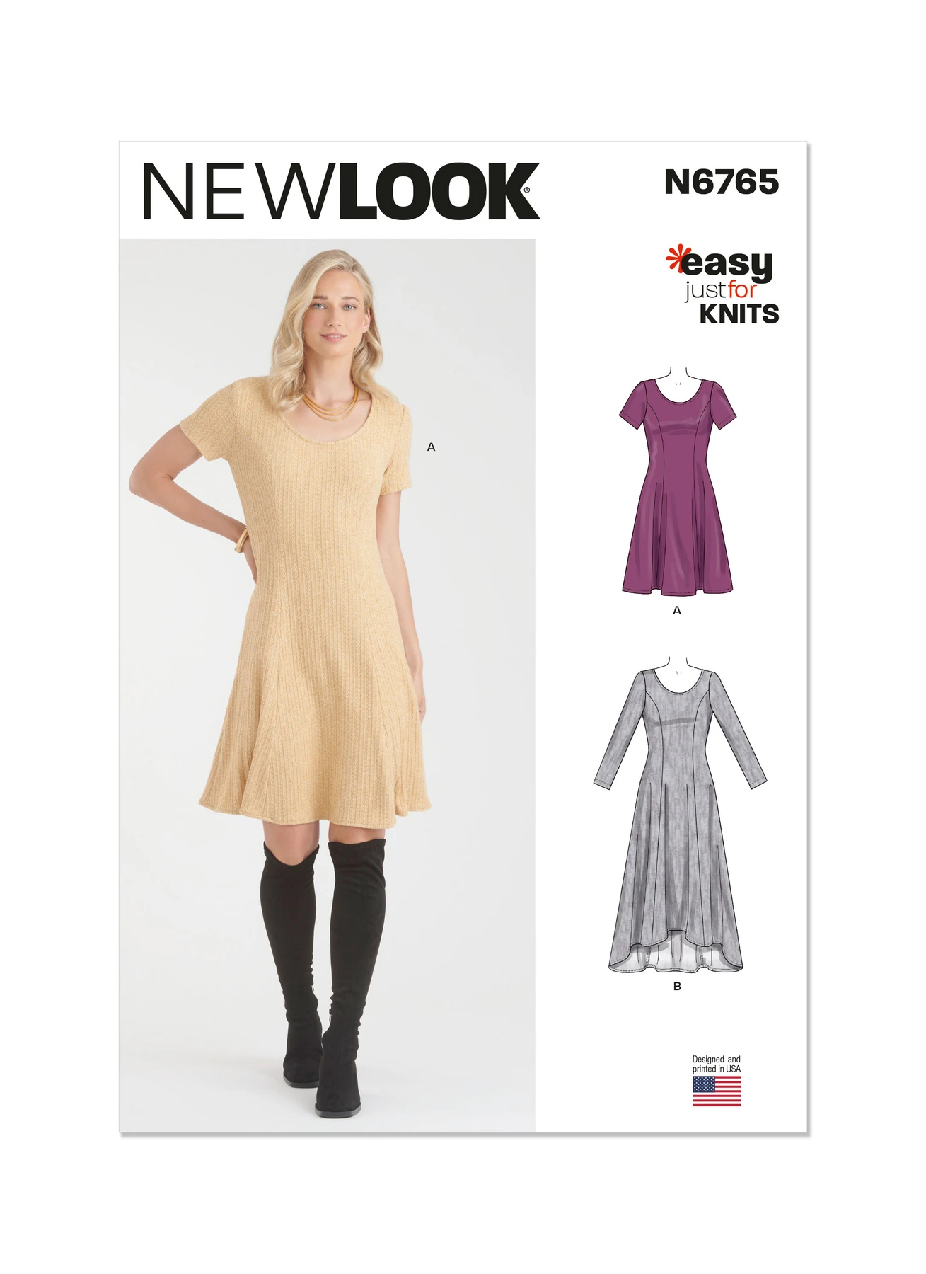 New Look Sewing Pattern Misses' Knit Dresses 1 New Look Sewing Pattern Misses' Knit Dresses