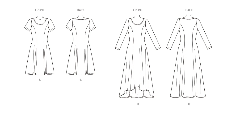 New Look Sewing Pattern Misses' Knit Dresses 8 New Look Sewing Pattern Misses' Knit Dresses