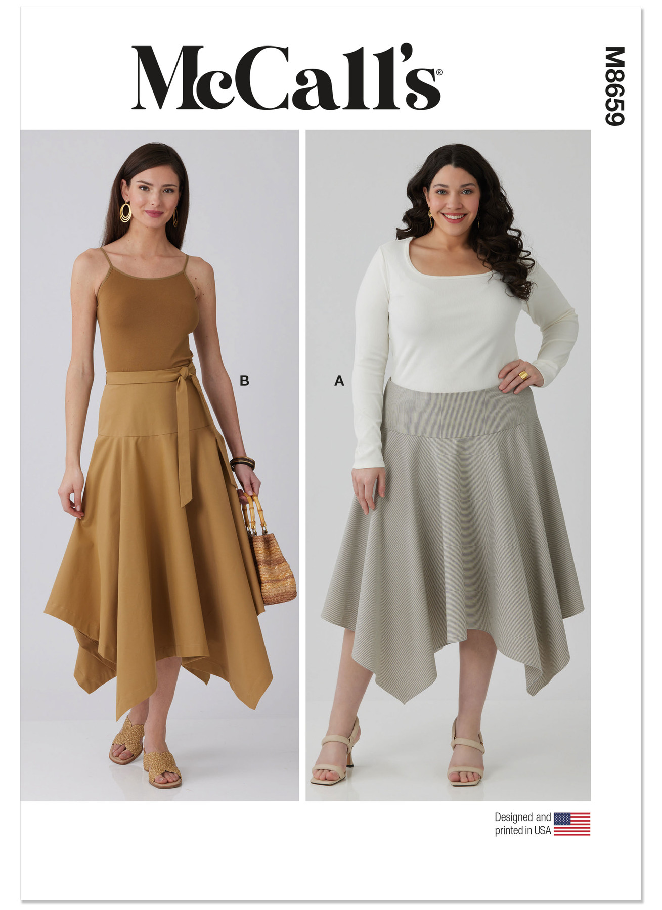 McCall's Sewing Pattern Misses' and Women's Handkerchief Hem Skirt and Tie Belt 1 McCall's Sewing Pattern Misses' and Women's Handkerchief Hem Skirt and Tie Belt