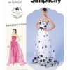 Simplicity Sewing Pattern Misses' Strapless Dress, Detachable Train & Belt