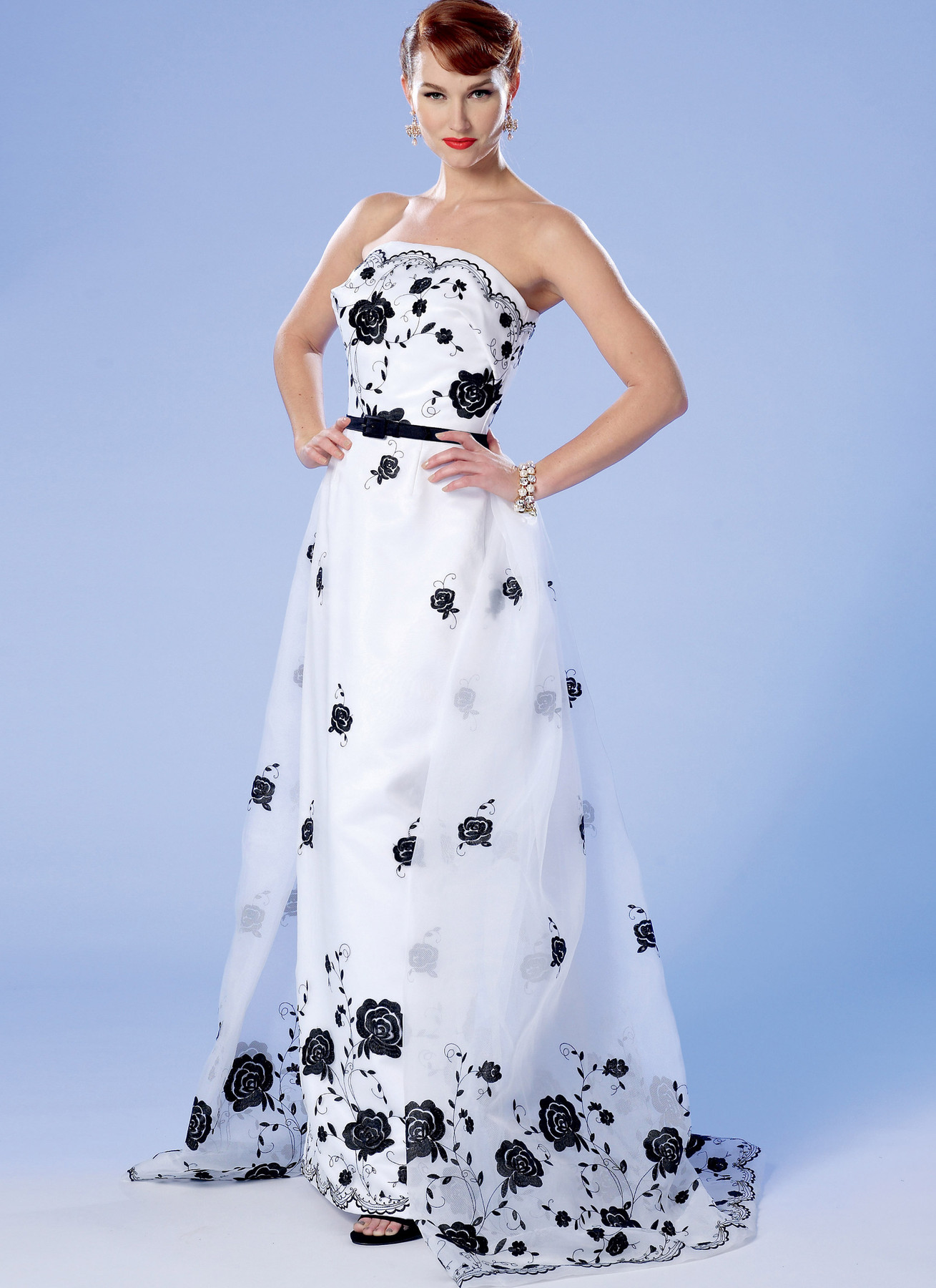 Simplicity Sewing Pattern Misses' Strapless Dress, Detachable Train & Belt 2 Simplicity Sewing Pattern Misses' Strapless Dress, Detachable Train & Belt