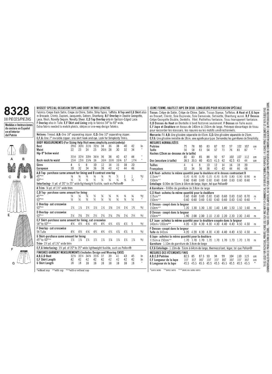 Simplicity Sewing Pattern Misses' Special Occasions Dress (PDF) 8 Simplicity Sewing Pattern Misses' Special Occasions Dress (PDF)