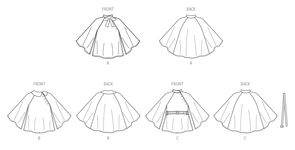 McCall's Sewing Pattern Children's and Girls' Capes 12 McCall's Sewing Pattern Children's and Girls' Capes