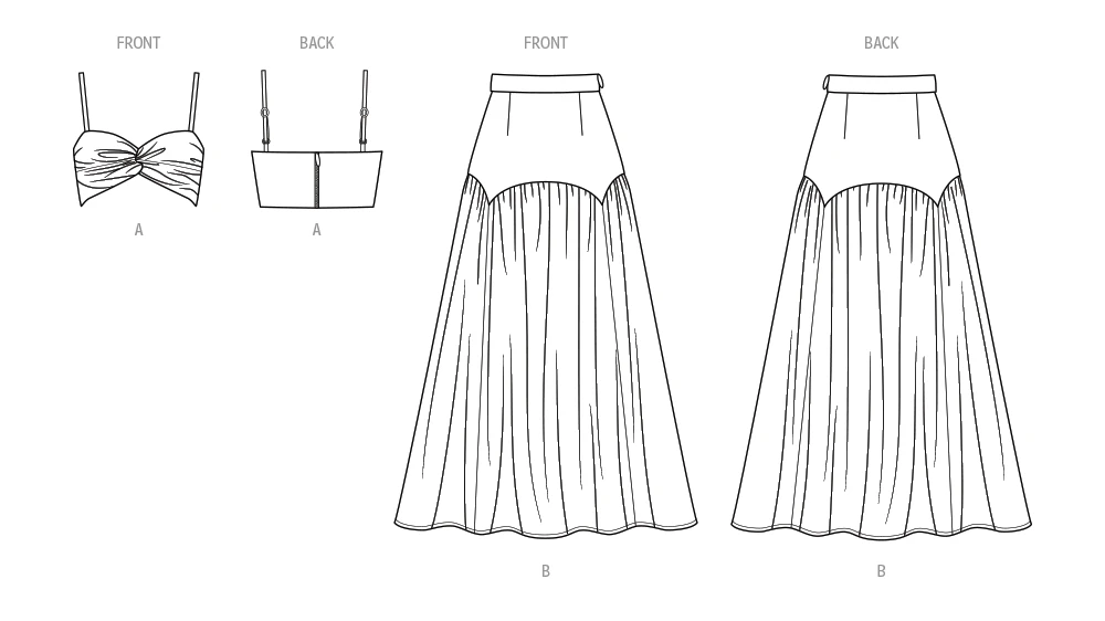 Know Me Sewing Pattern Misses' Crop Top and Skirt by Alisha Grace (PDF) 9 Know Me Sewing Pattern Misses' Crop Top and Skirt by Alisha Grace (PDF)