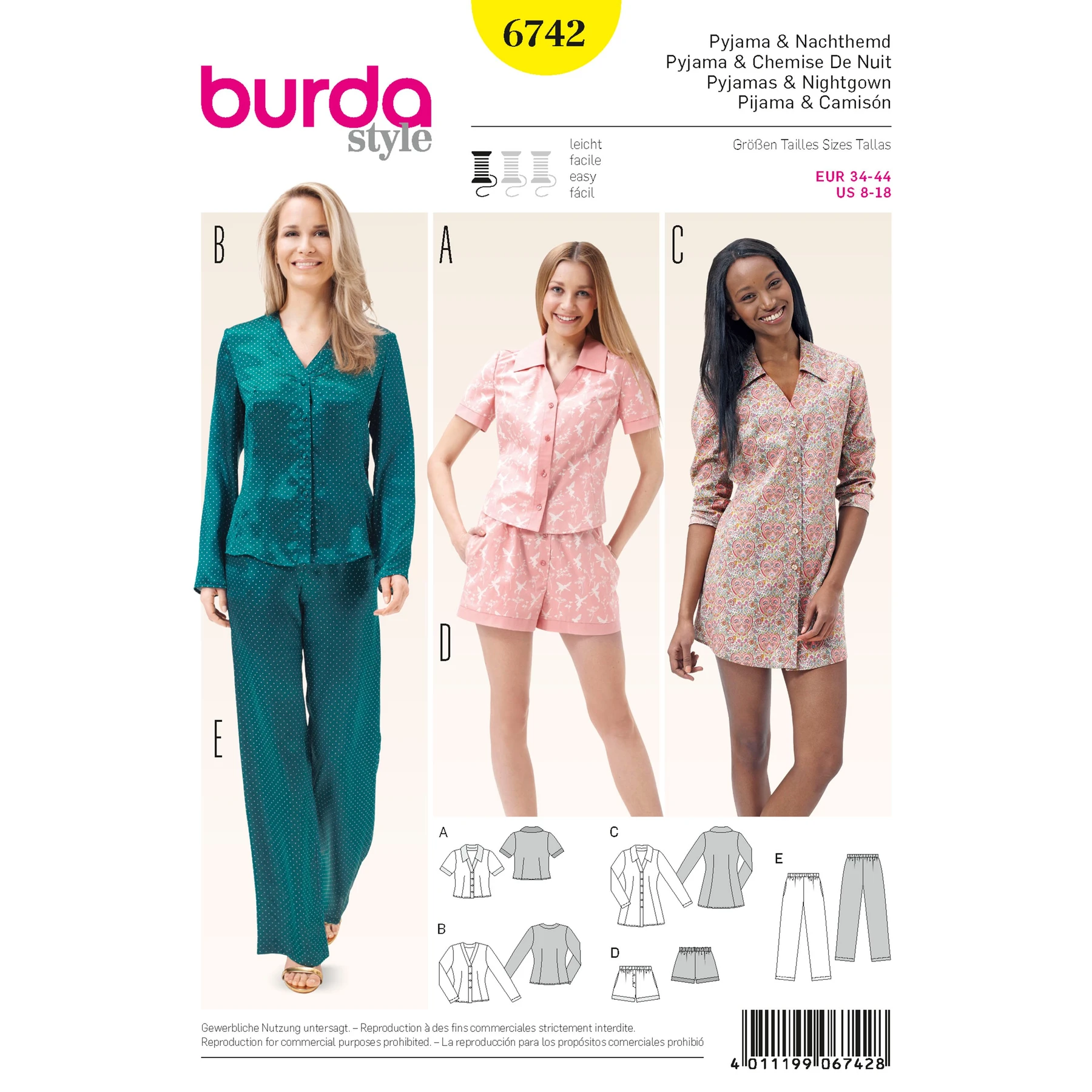 Burda Style Sewing Pattern Misses' Lounge Set 14 Burda Style Sewing Pattern Misses' Lounge Set