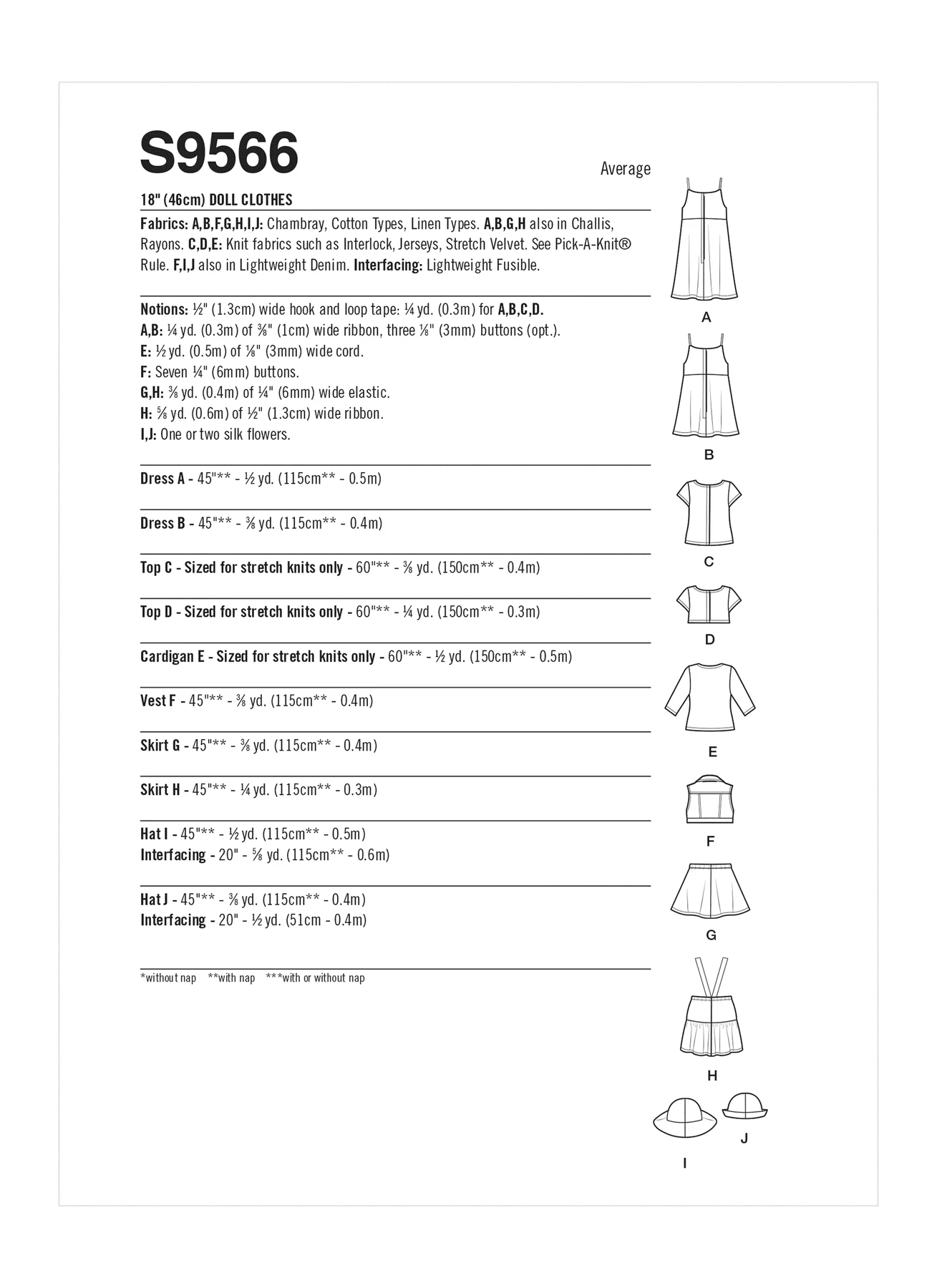 Simplicity Sewing Pattern 18" Doll Clothes 7 Simplicity Sewing Pattern 18" Doll Clothes