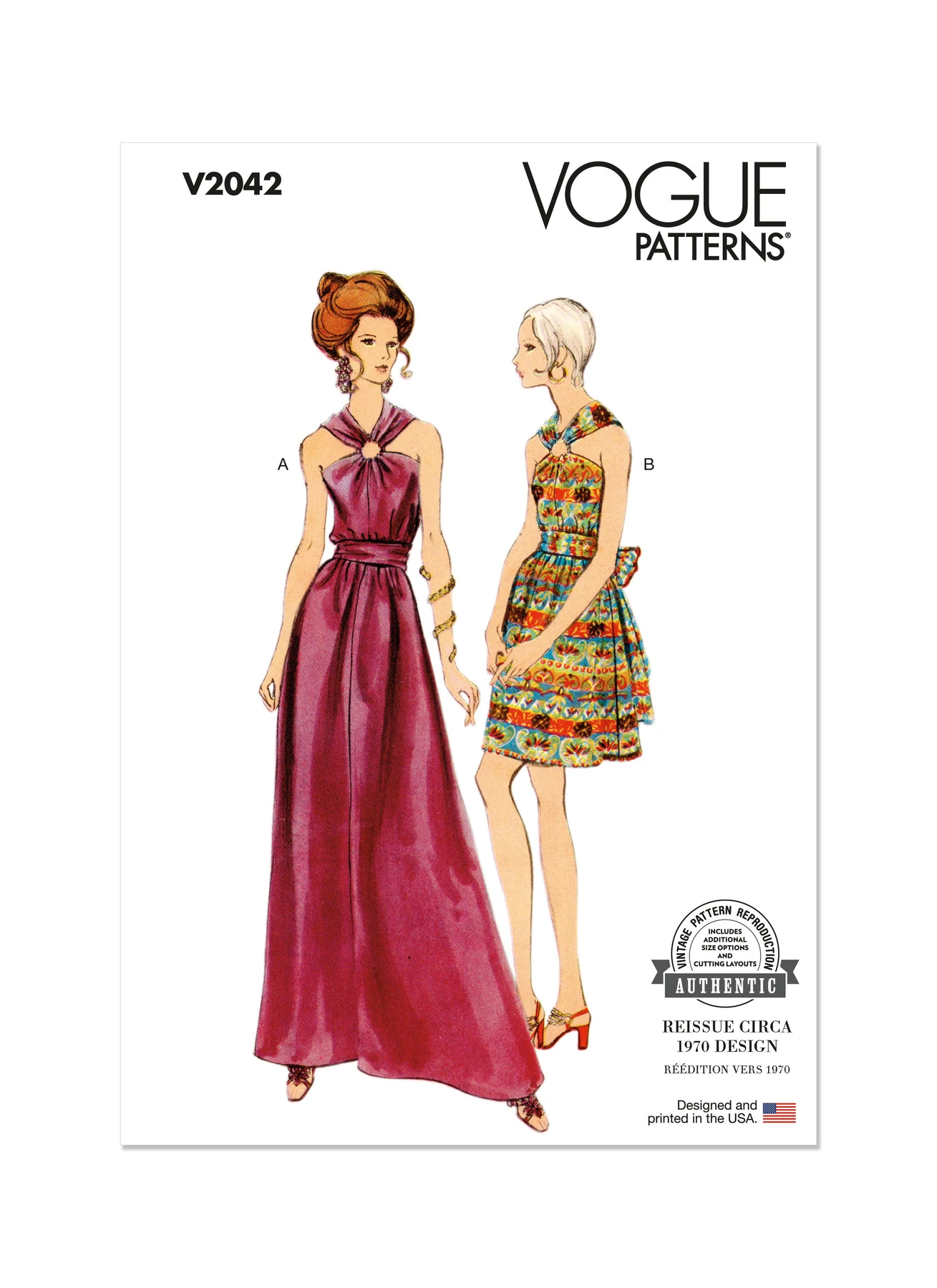 Vogue Patterns 1970s Misses' Dress In Two Lengths (PDF) 1 Vogue Patterns 1970s Misses' Dress In Two Lengths (PDF)
