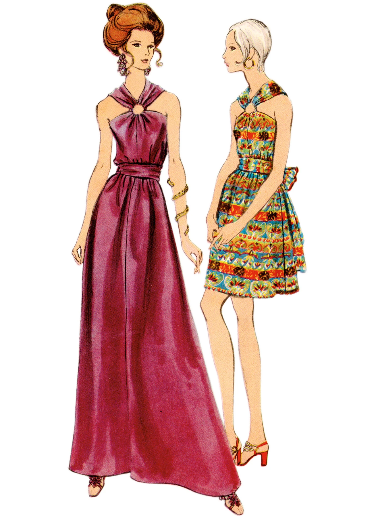 Vogue Patterns 1970s Misses' Dress In Two Lengths (PDF) 2 Vogue Patterns 1970s Misses' Dress In Two Lengths (PDF)