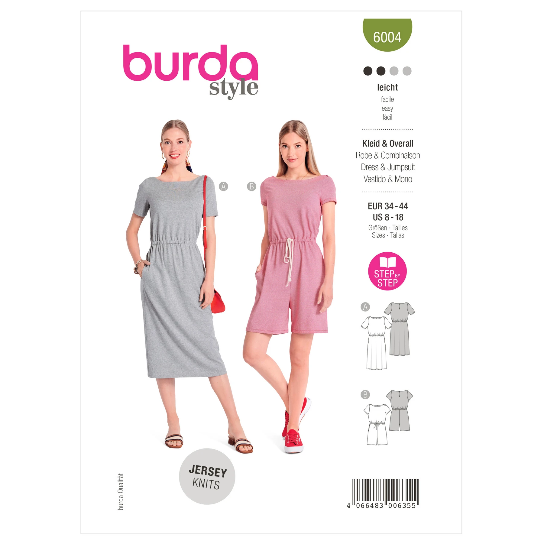 Burda Style Sewing Pattern 6004 Misses' Dress and Jumpsuit 1 Burda Style Sewing Pattern 6004 Misses' Dress and Jumpsuit