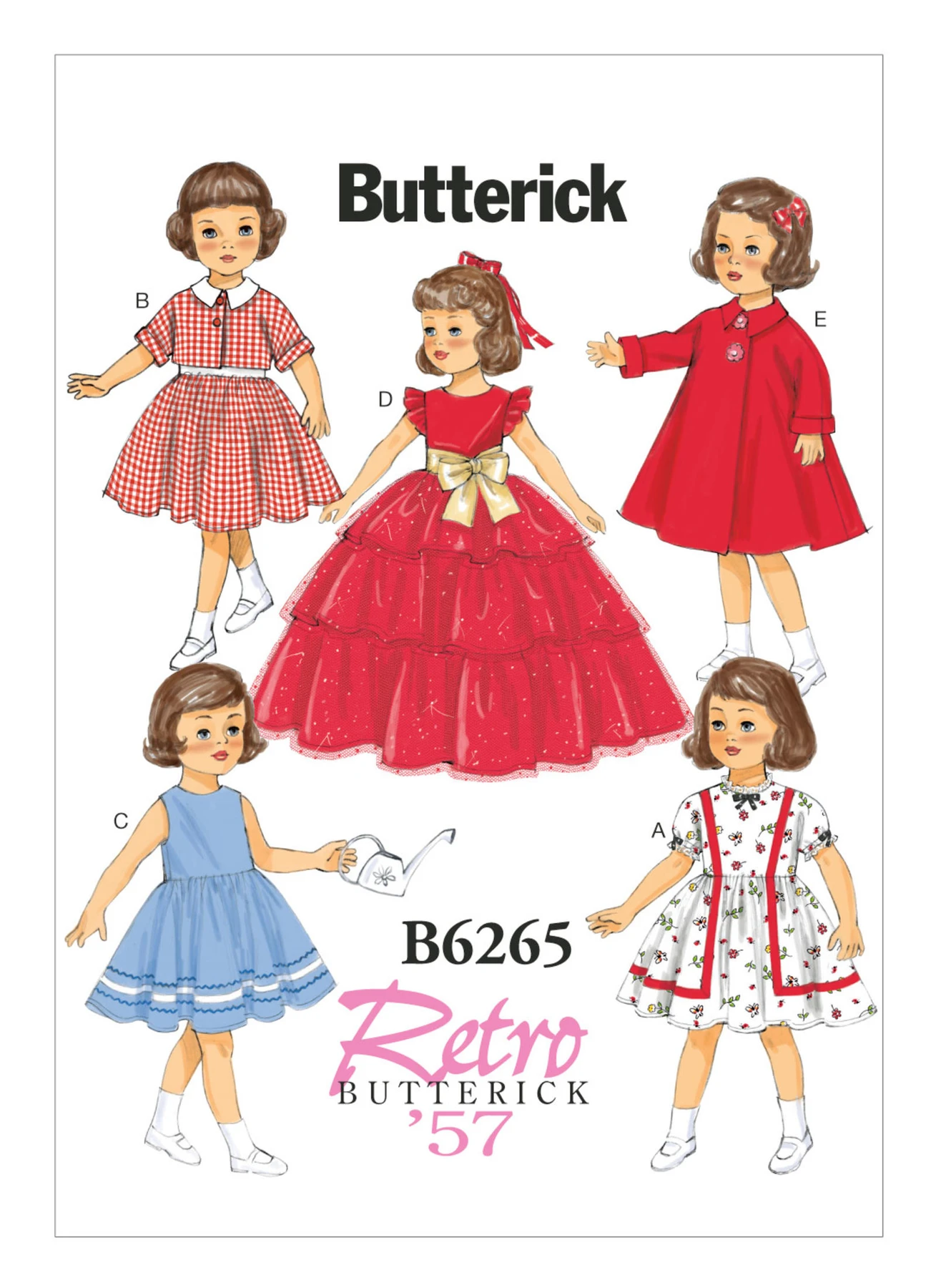Butterick Sewing Pattern 1950s Retro Dresses, Jacket and Coat for 18" Doll 1 Butterick Sewing Pattern 1950s Retro Dresses, Jacket and Coat for 18" Doll