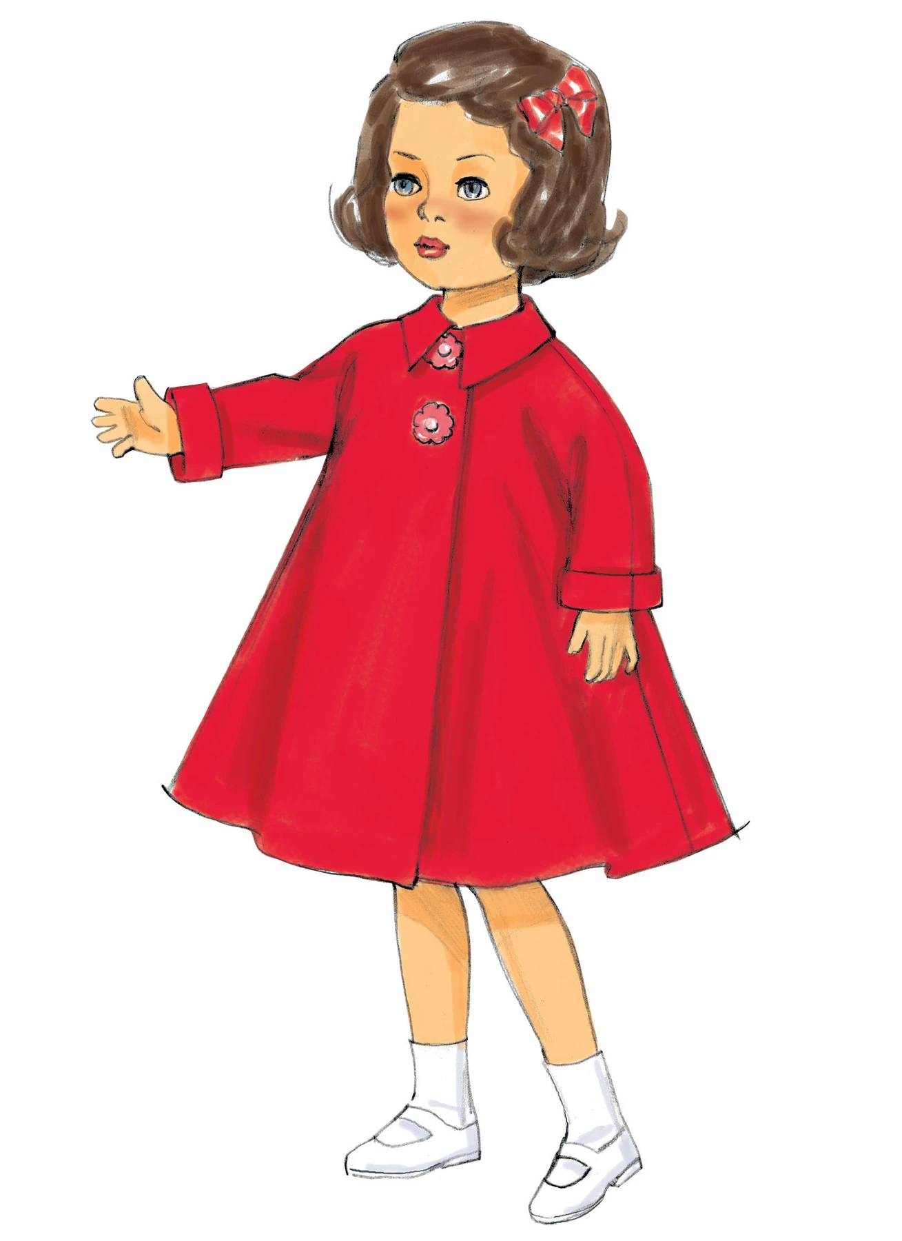 Butterick Sewing Pattern 1950s Retro Dresses, Jacket and Coat for 18" Doll 4 Butterick Sewing Pattern 1950s Retro Dresses, Jacket and Coat for 18" Doll