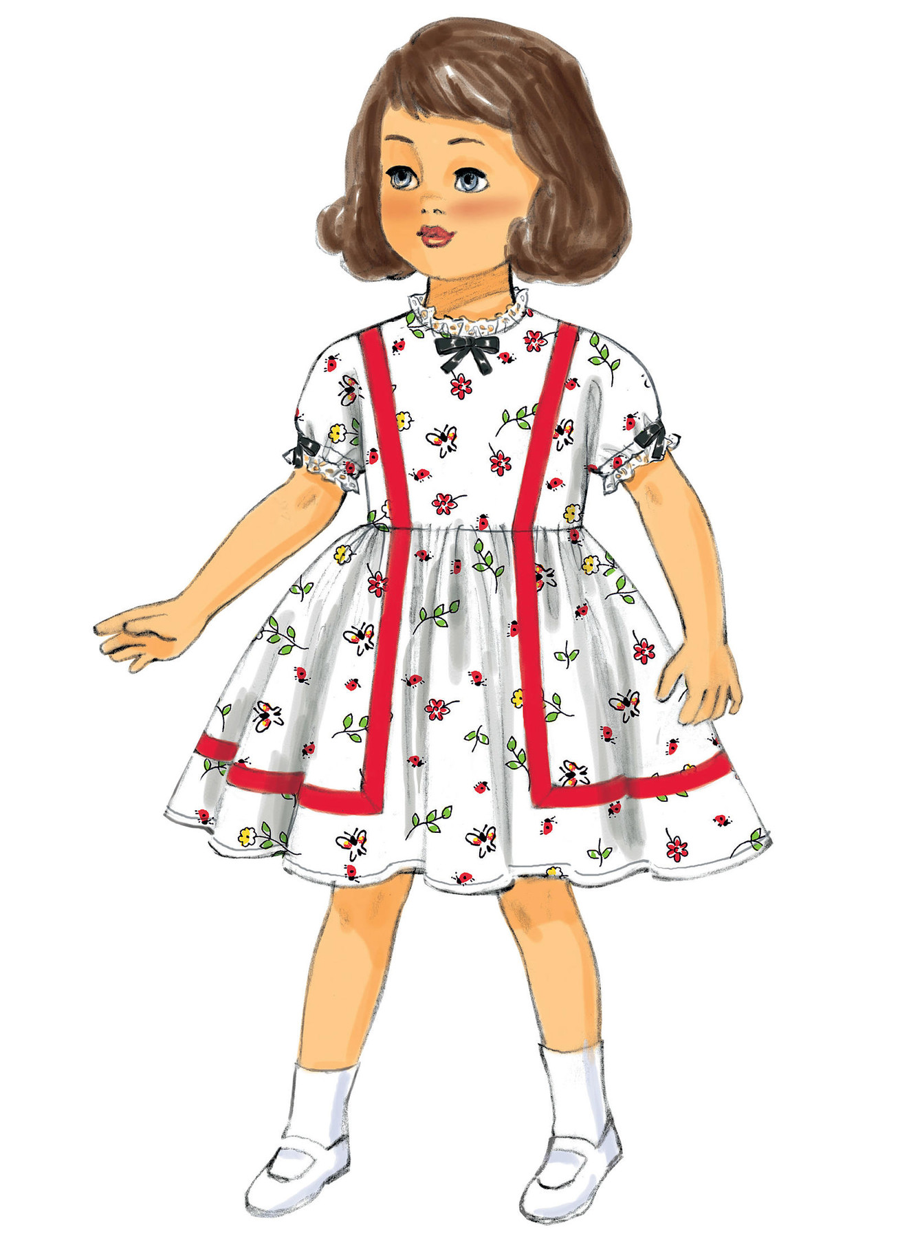 Butterick Sewing Pattern 1950s Retro Dresses, Jacket and Coat for 18" Doll 8 Butterick Sewing Pattern 1950s Retro Dresses, Jacket and Coat for 18" Doll