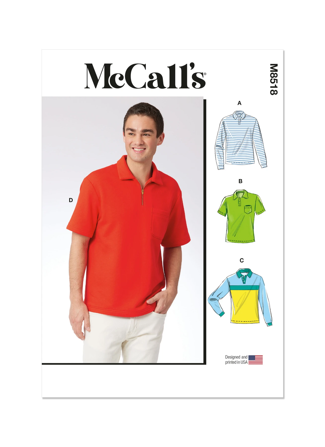McCall's Sewing Pattern Men's Polo Shirts (PDF) 1 McCall's Sewing Pattern Men's Polo Shirts (PDF)