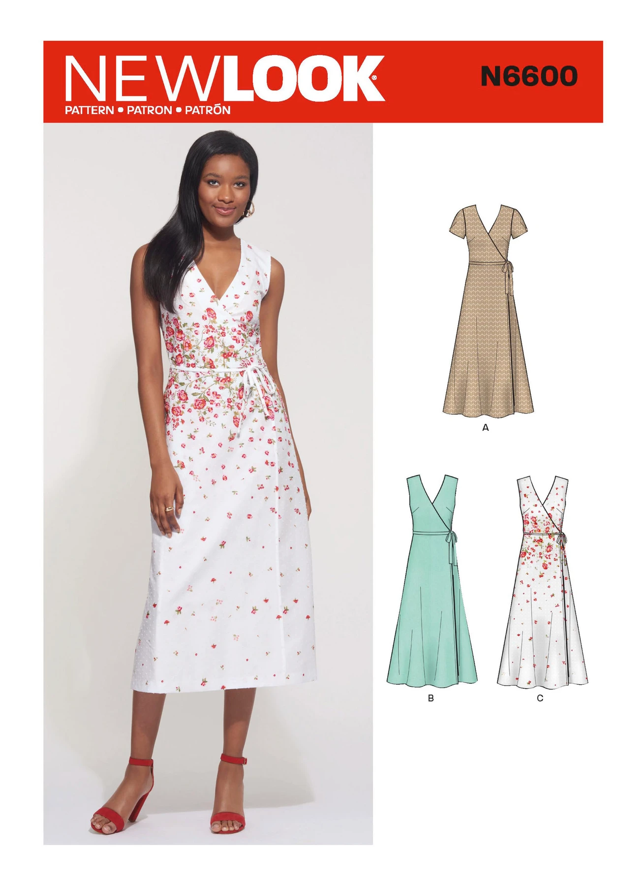 New Look Sewing Pattern Misses' Wrap Dress 1 New Look Sewing Pattern Misses' Wrap Dress