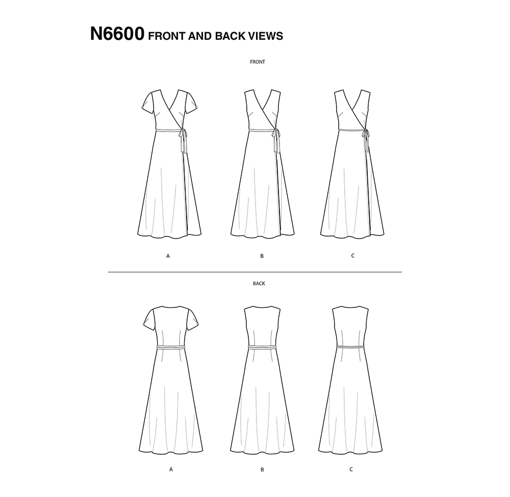 New Look Sewing Pattern Misses' Wrap Dress 4 New Look Sewing Pattern Misses' Wrap Dress