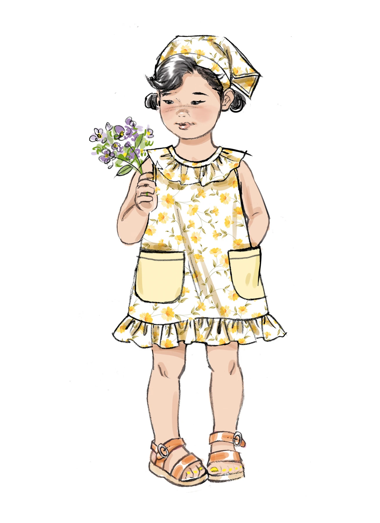 Butterick Sewing Pattern Toddlers' Dress, Tops, Shorts, Pants and Kerchief (PDF) 3 Butterick Sewing Pattern Toddlers' Dress, Tops, Shorts, Pants and Kerchief (PDF)