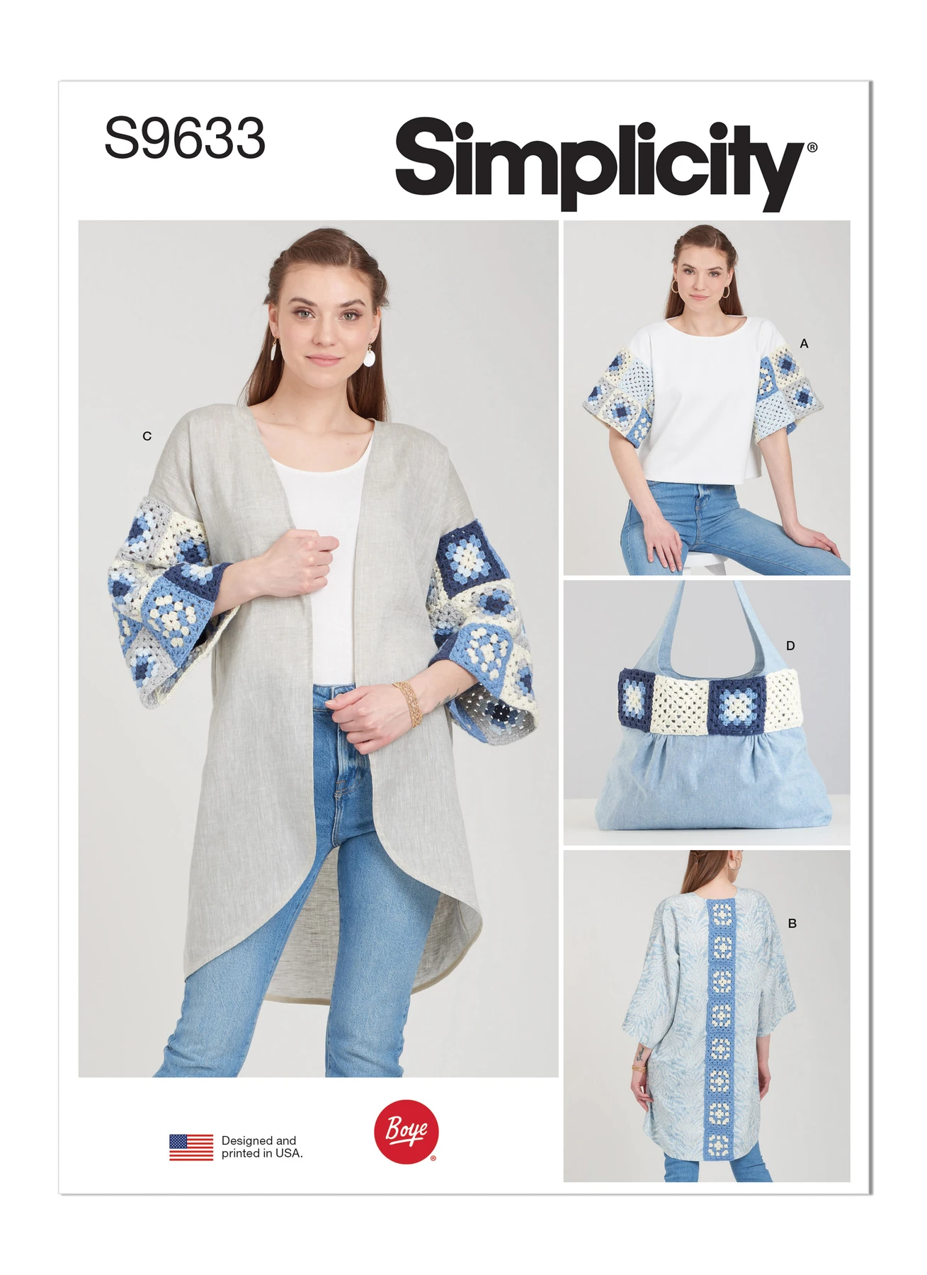 Simplicity Sewing Pattern Misses' Crochet and Sew Top, Jacket and Bag 1 Simplicity Sewing Pattern Misses' Crochet and Sew Top, Jacket and Bag
