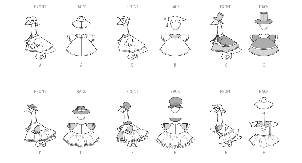 Simplicity Sewing Pattern Clothes for Porch and Lawn Geese 8 Simplicity Sewing Pattern Clothes for Porch and Lawn Geese