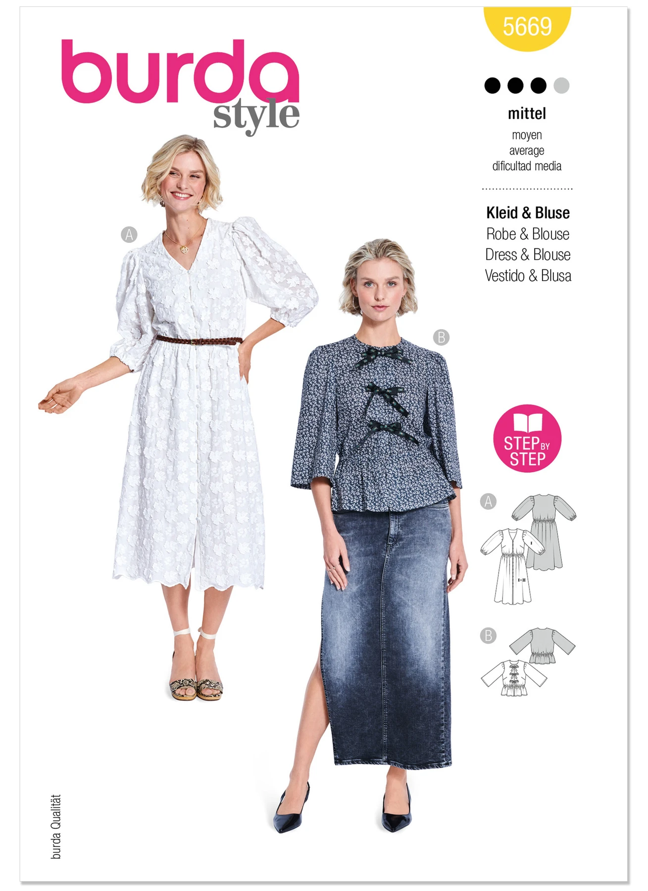 Burda Style Pattern 5669 Misses' Dress and Blouse 1 Burda Style Pattern 5669 Misses' Dress and Blouse