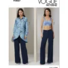 Vogue Patterns Misses' Shirt, Crop Top and Pants 11 Vogue Patterns Misses' Shirt, Crop Top and Pants