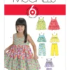 McCall's Sewing Pattern Toddlers'/Children's Gathered Tops, Dresses, Shorts and Pants (PDF)