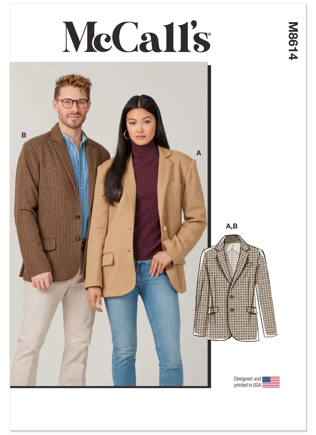 McCall's Sewing Pattern Unisex Blazer 1 McCall's Sewing Pattern Unisex Blazer