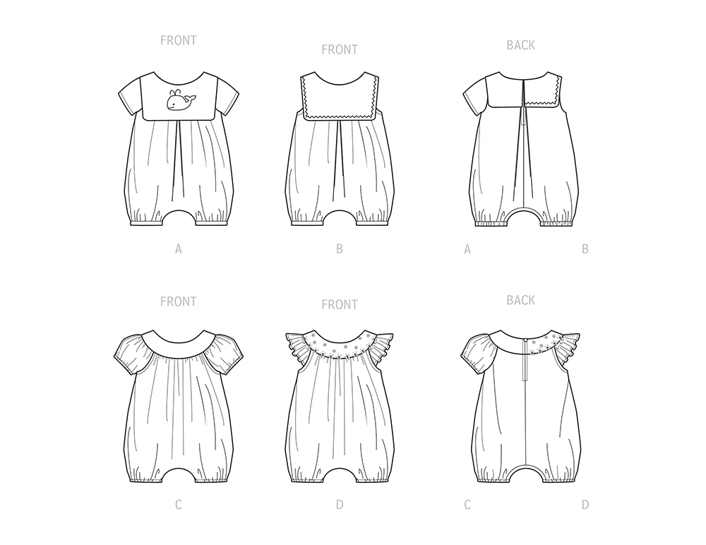 Simplicity Sewing Pattern Babies' Rompers 12 Simplicity Sewing Pattern Babies' Rompers