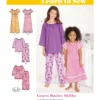 Simplicity Sewing Pattern Learn-to-Sew Child's & Girls' Loungewear 24 Simplicity Sewing Pattern Learn-to-Sew Child's & Girls' Loungewear